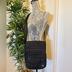 Lug Black Quilted Crossbody Bag